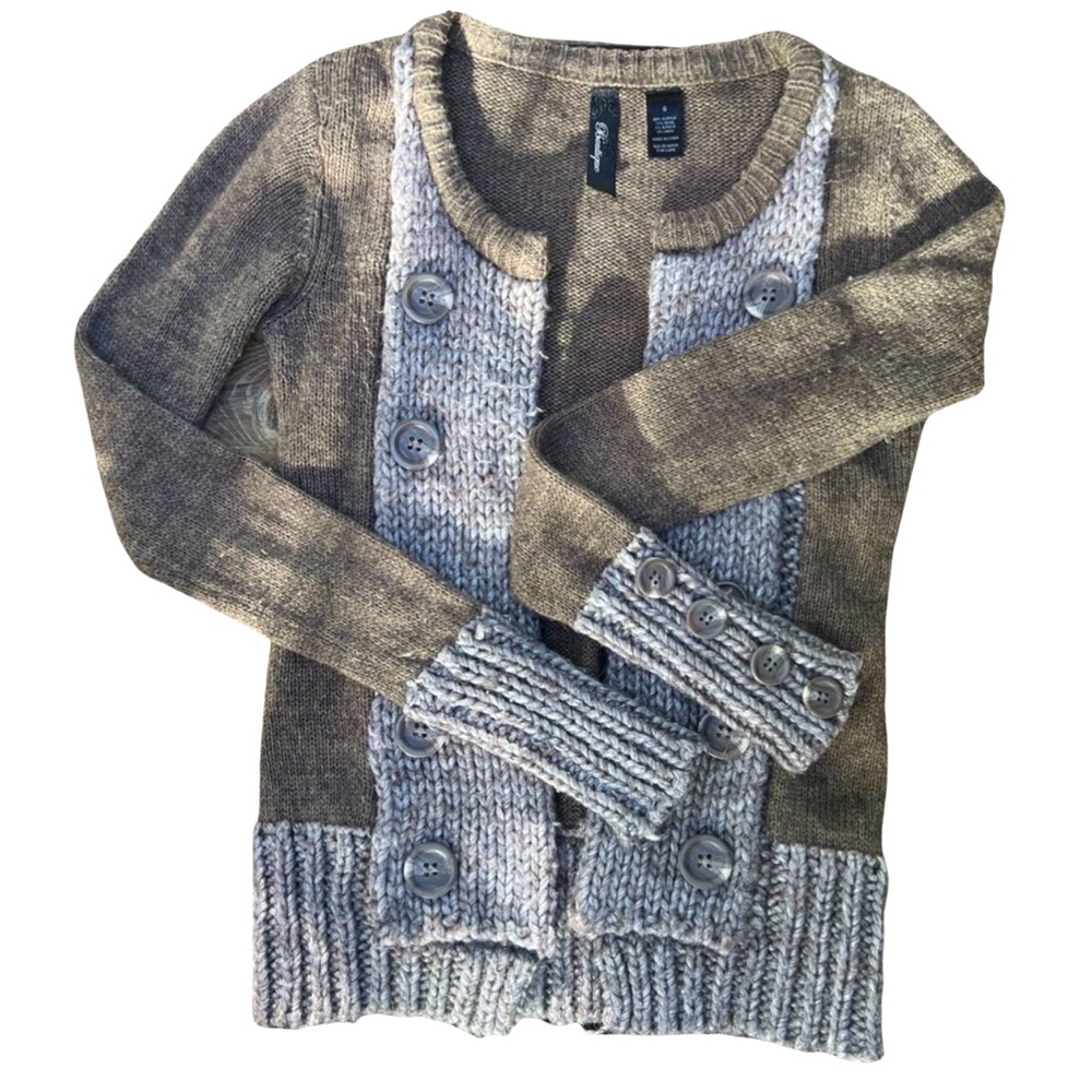 Vintage BKE Boutique Khaki wool/Alpaca Blend Cardigan Size S